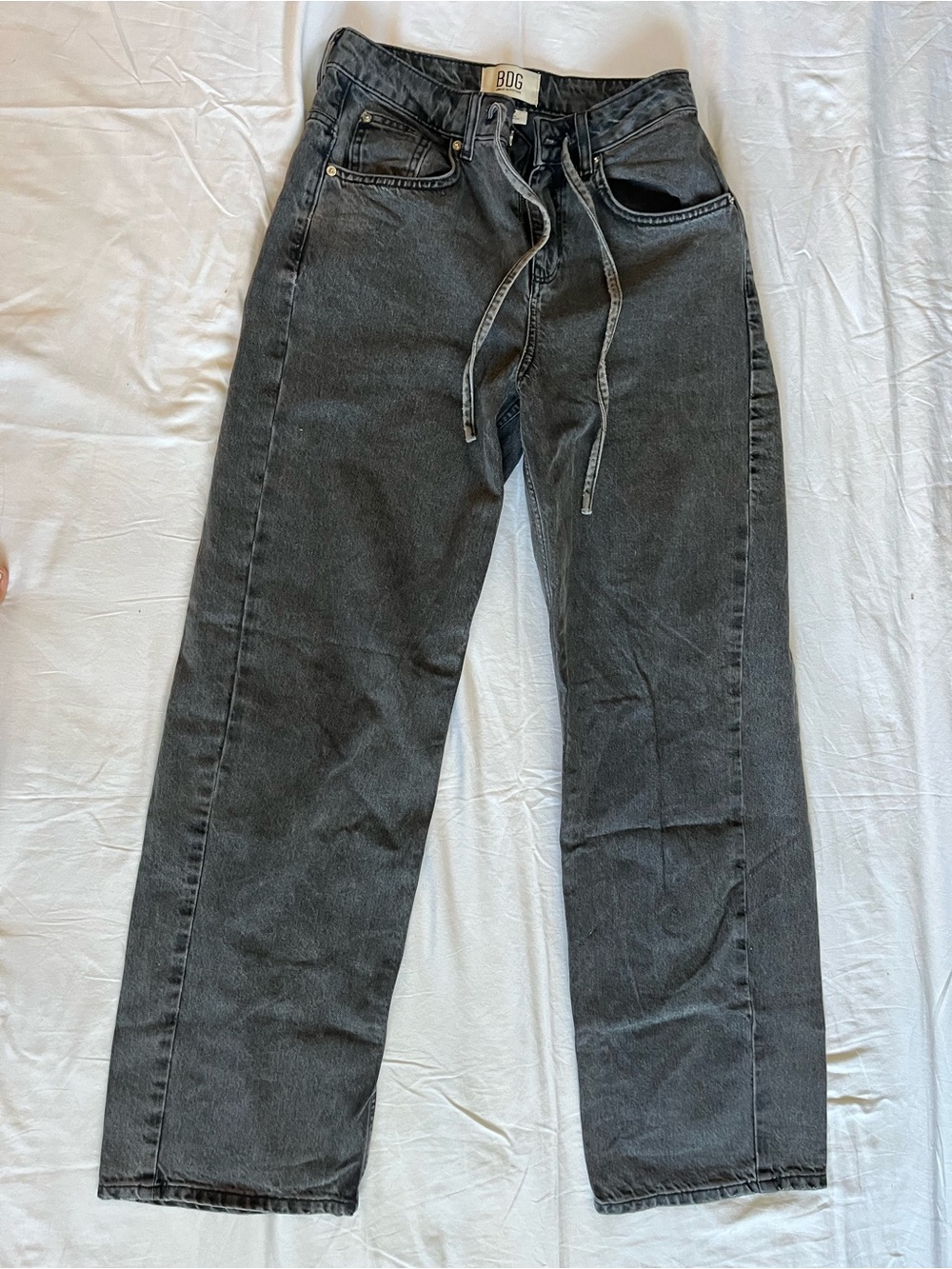 BDG Men's Straight Jeans in Faded Black